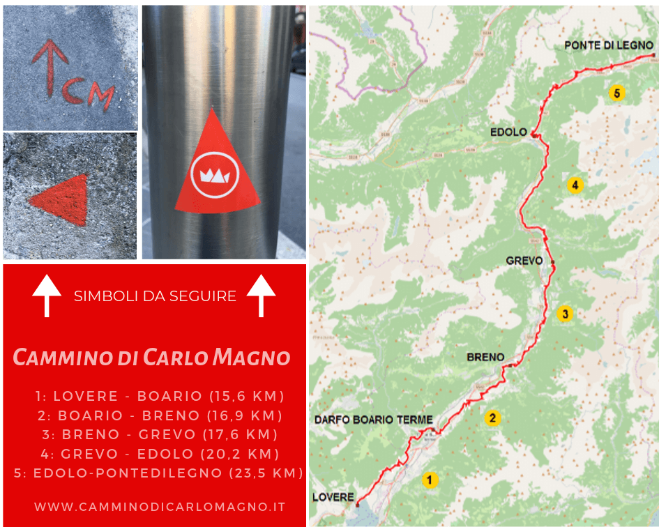 Le tappe del Cammino di Carlo Magno